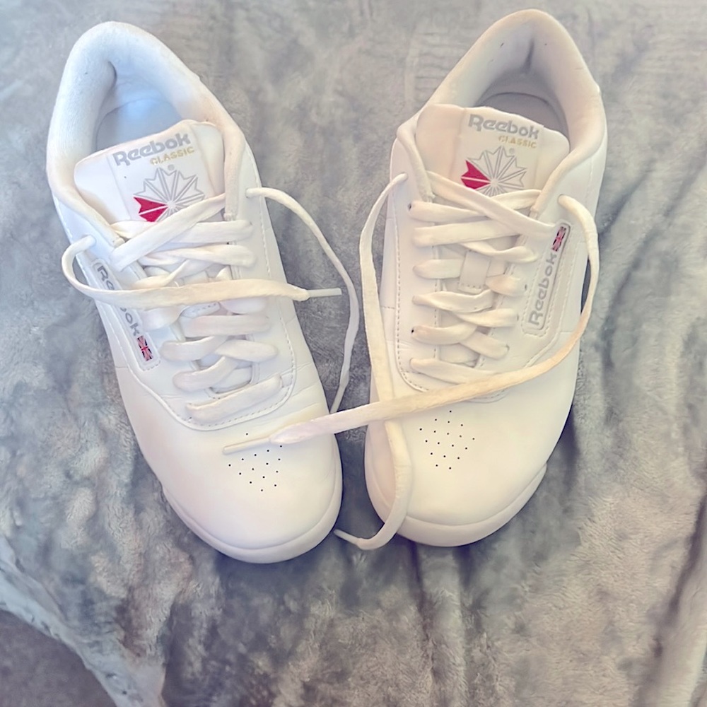 Reebok Princess Classic White Sneakers Size 8